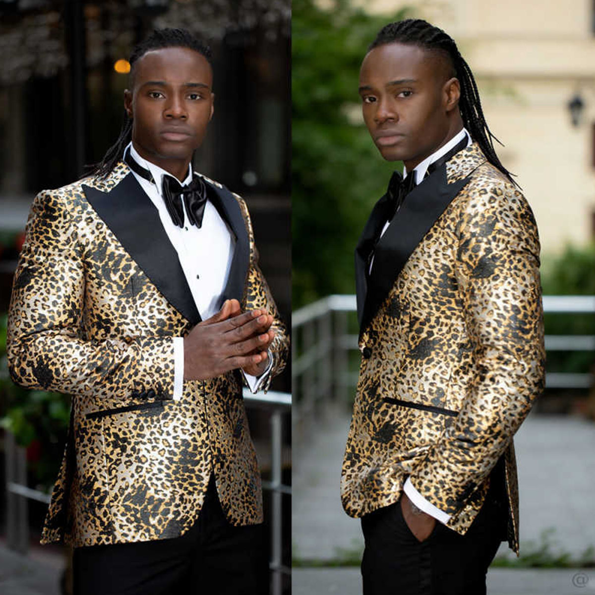 Men'S Grooming Jacket - Customized Shiny Men Suits Metal Embellished