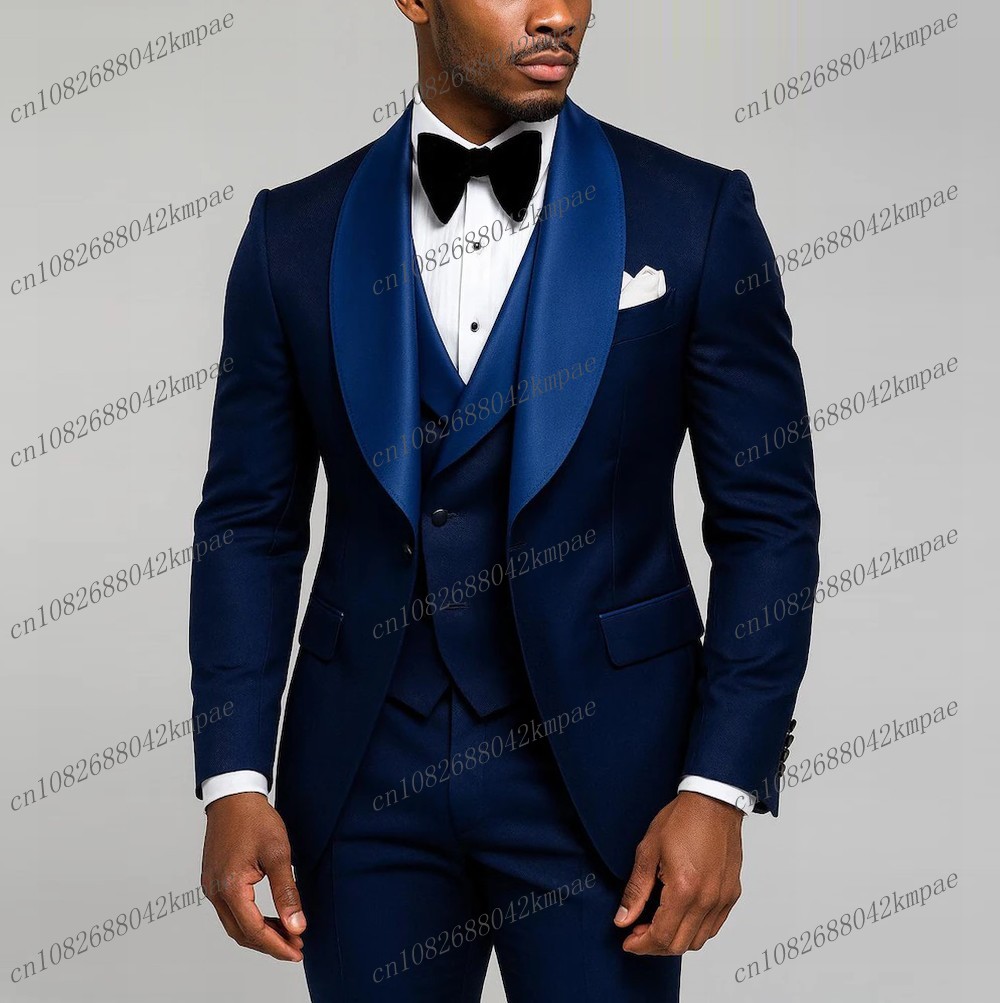 New Navy Blue Formal Men Suit  - Men'S Grooming Jacket review and price