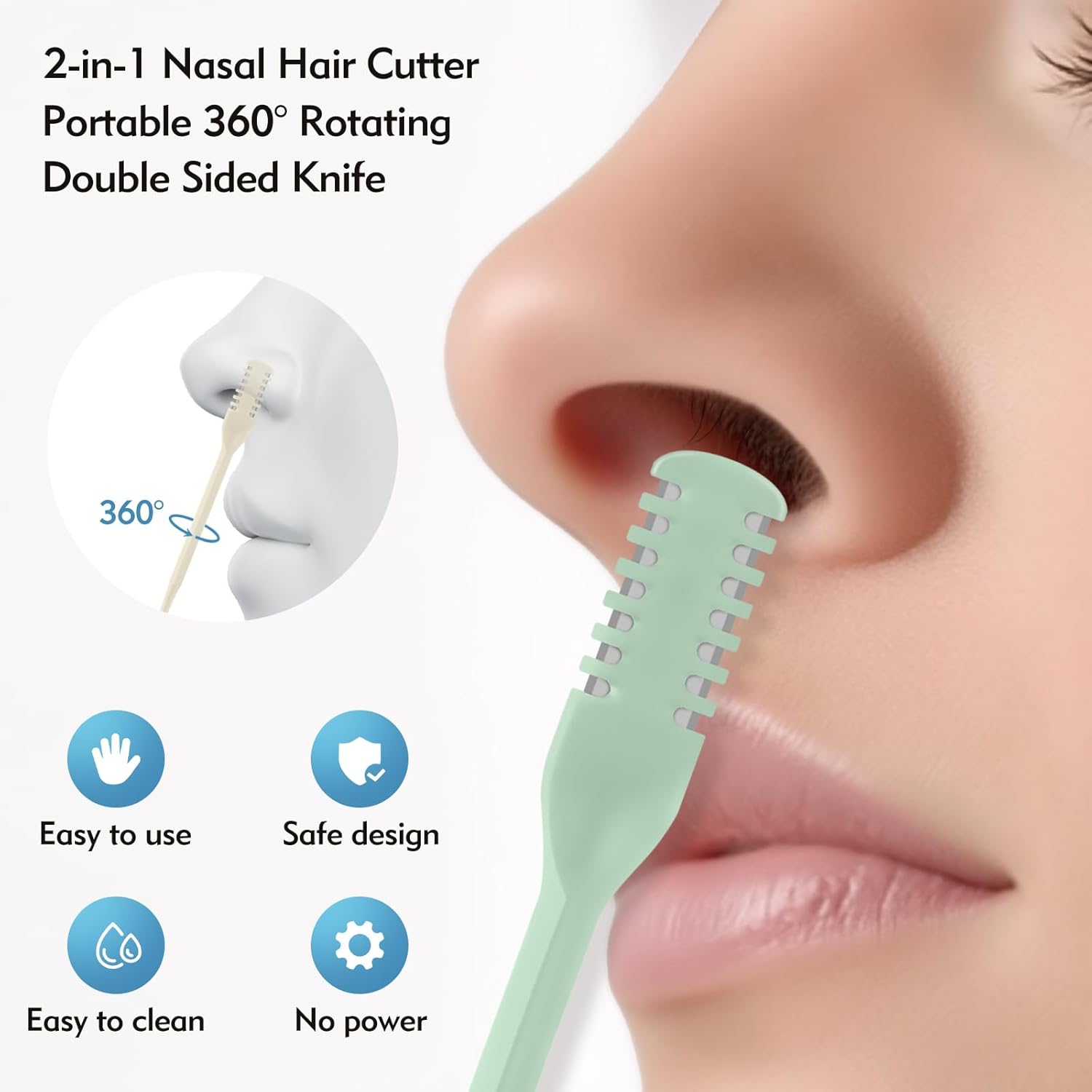 5/20/50Pcs 2-in-1 Nasal Cutter - Nose Hair Trimmer review and price