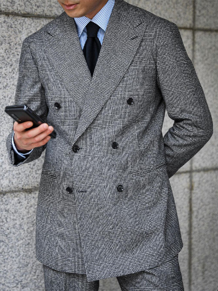 Business Plaid Men Suit 2 Piec - Men'S Grooming Jacket review and price