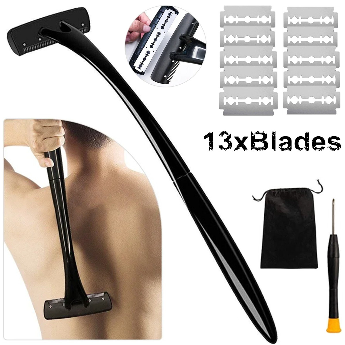 Long Handle Back Shaver for Me - Men Grooming Full Body review and price